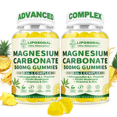 SKLIA liposomal magnesium gummies bottle with pineapple flavor and sugar-free formula.