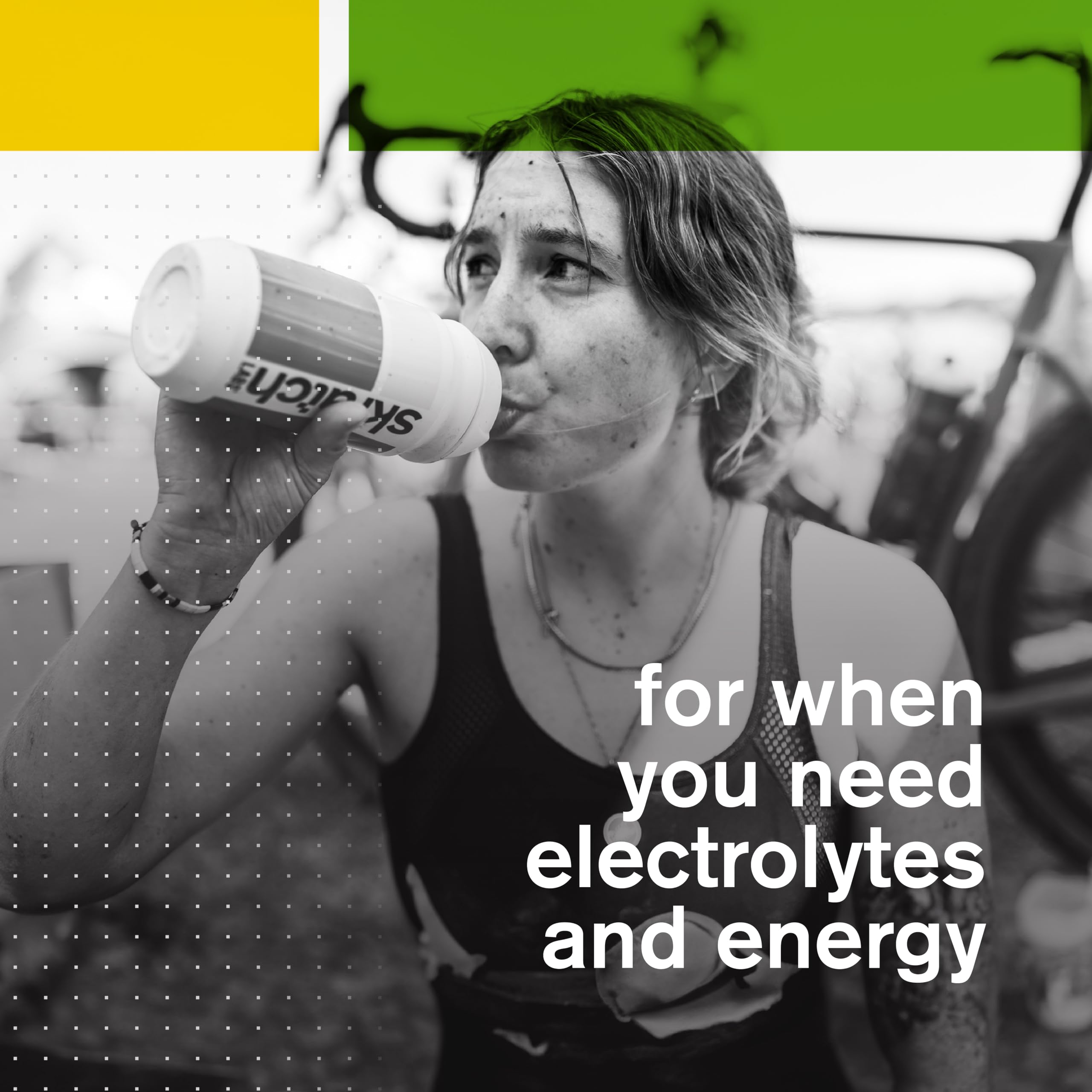 Athlete with Lemon Lime flavor ready for quick sip during training.