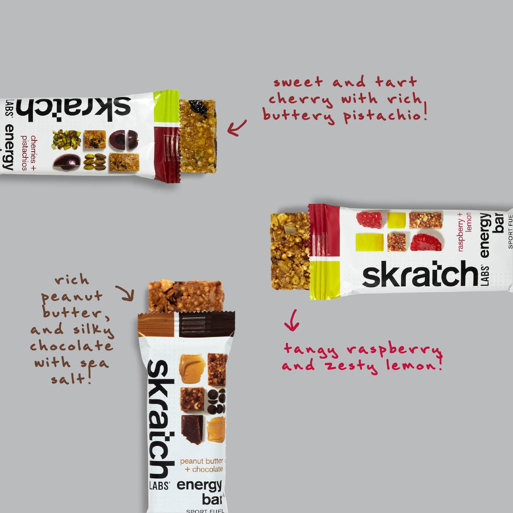 Skratch Labs Energy Bar display on a store shelf