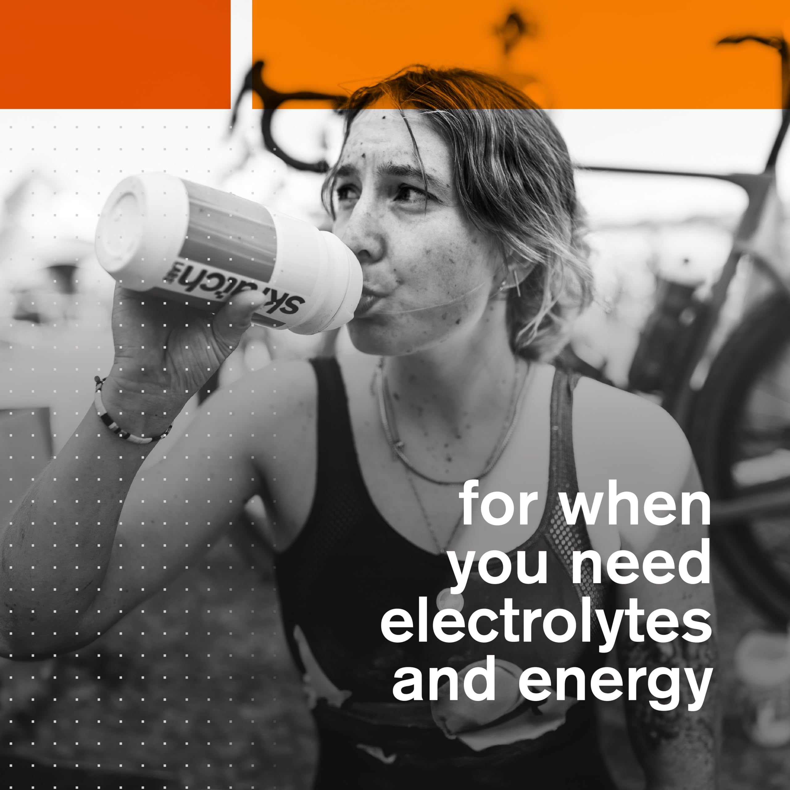 Skratch Labs Hydration Cycling setup for on-the-go electrolyte replacement.