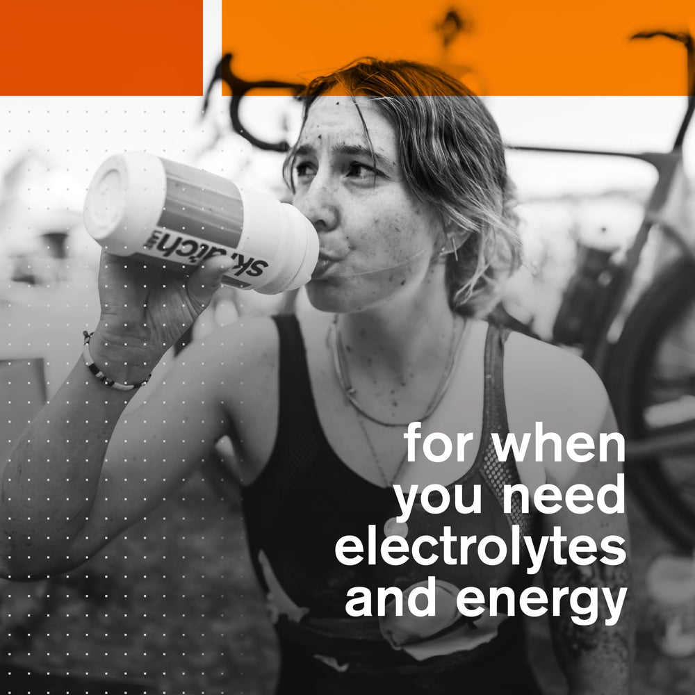 Skratch Labs Hydration Cycling setup for on-the-go electrolyte replacement.