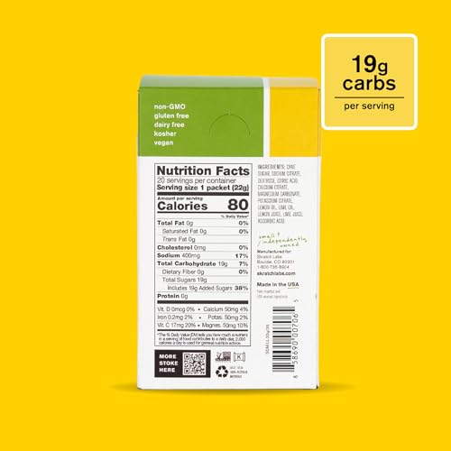 Skratch Labs hydration mix swirling in glass, real-food flavor.