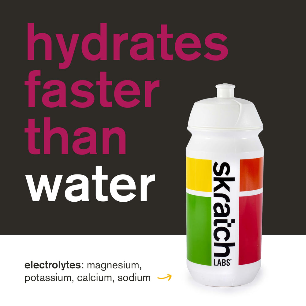 Skratch Labs optimized sodium-to-glucose ratio supports rapid hydration.