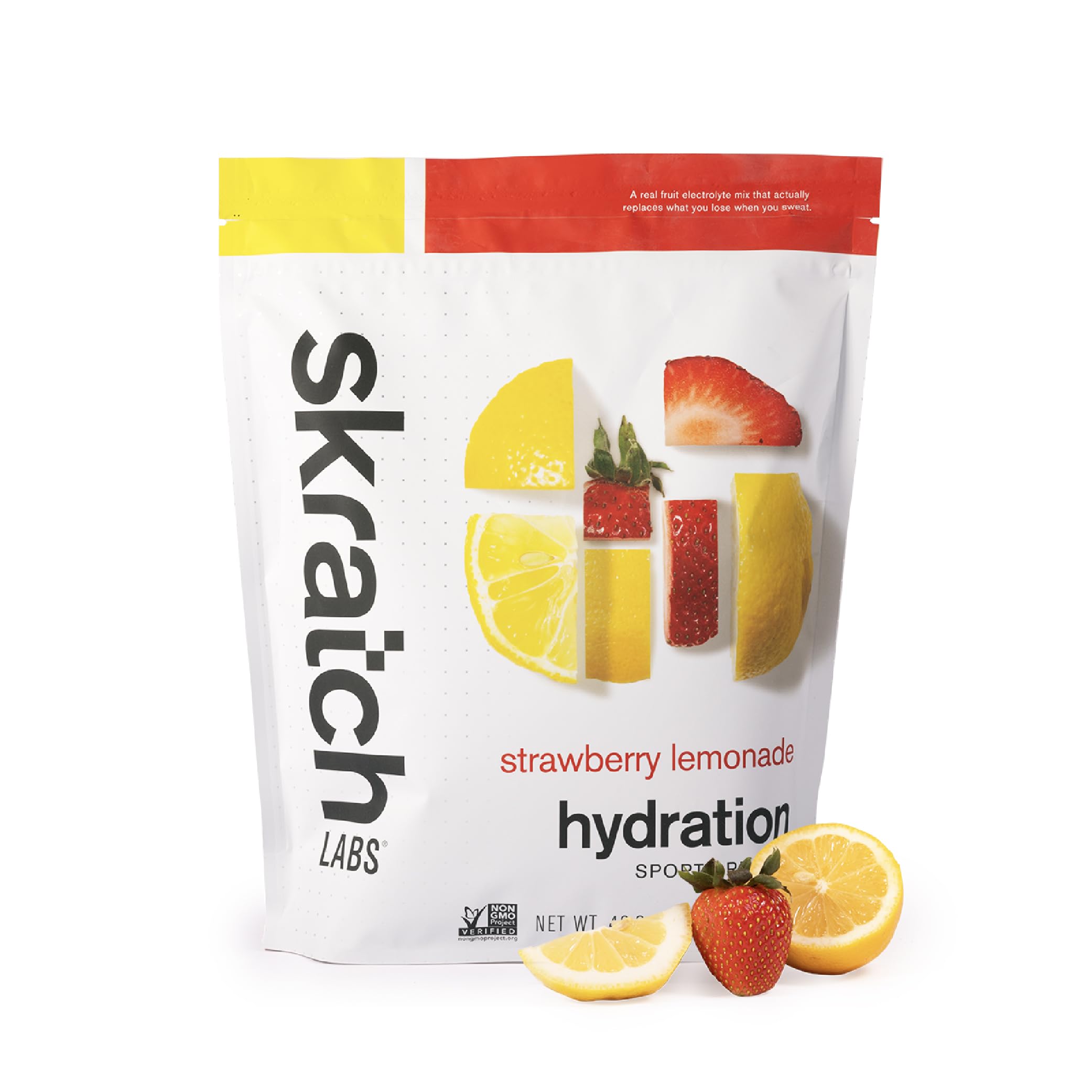 Skratch Labs Hydration packaging front for quick endurance refreshment.