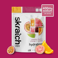 Skratch Labs hydration mix is poured into water to start fast hydration.