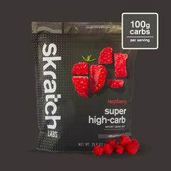 Skratch Labs Raspberry real fruit flavor close-up highlights natural taste.