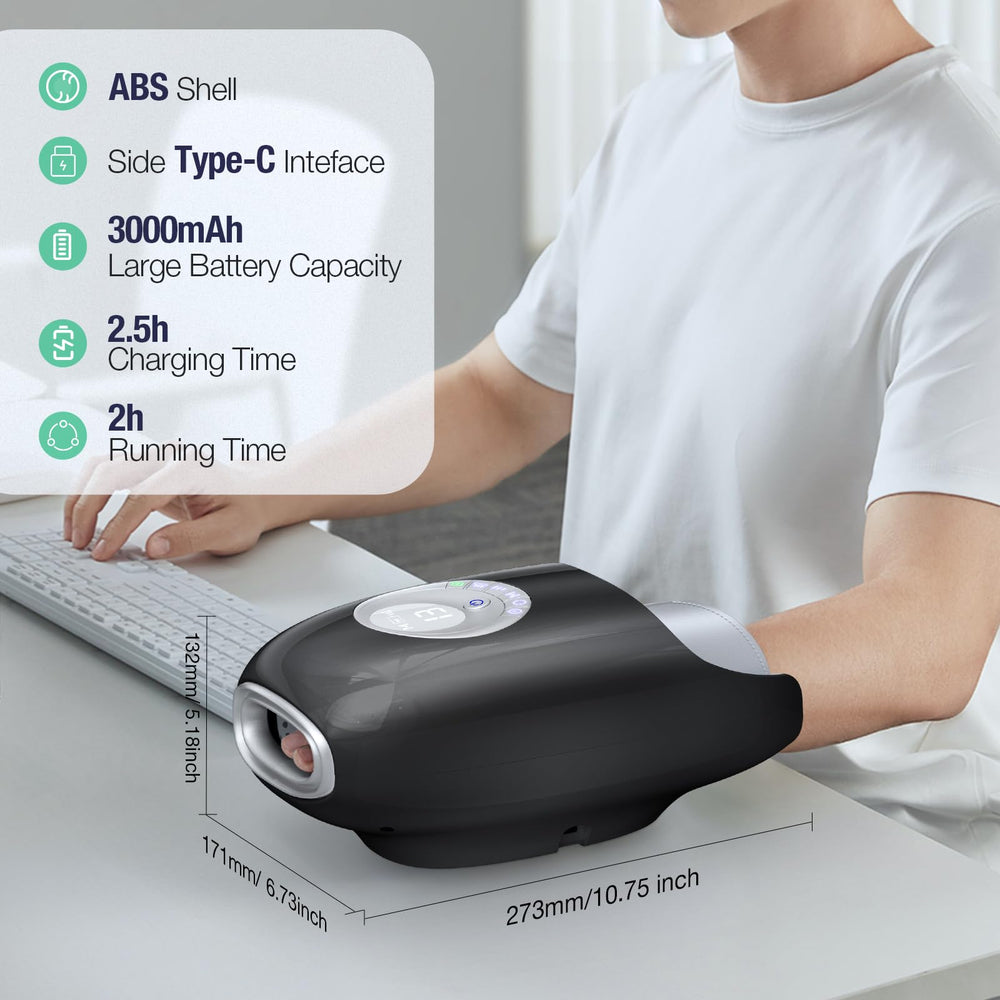 SKRFORM Hand Massager adjustable wrist straps fit different sizes.
