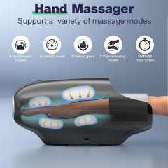 SKRFORM Hand Massager heat function provides soothing warmth for tense hands.