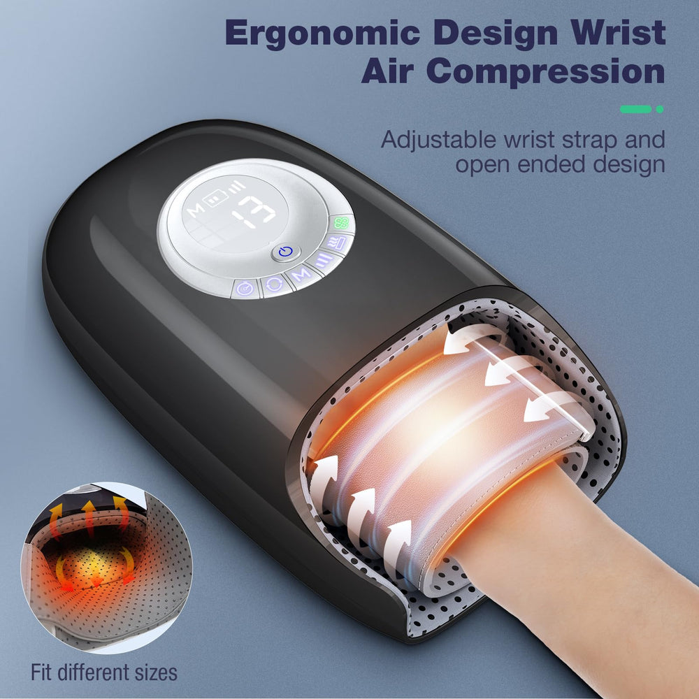 SKRFORM Hand Massager palm rollers knead with adjustable pressure.