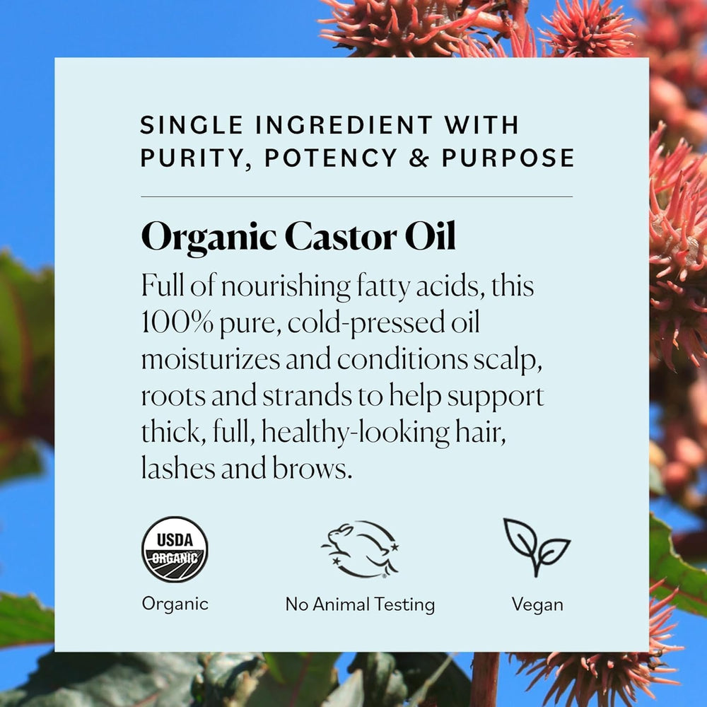 Sky Organics Castor Oil application hair demonstrates root and strand conditioning