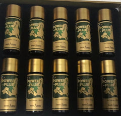 Glass bottle profile of Skydia Power Plus with label