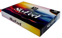 SkyFeel capsules close-up illustrating portable daily supplement