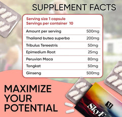 SkyFeel men's wellness capsules designed for endurance on busy days