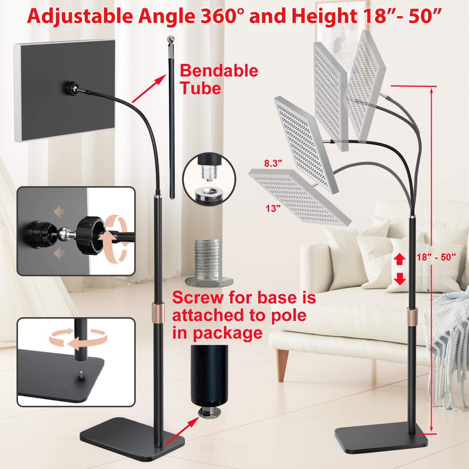 Skylaxy portable red-light lamp ready to move between rooms