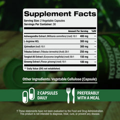 SLADAK NATURALS bottle pour demonstrates easy daily dosing for stamina.