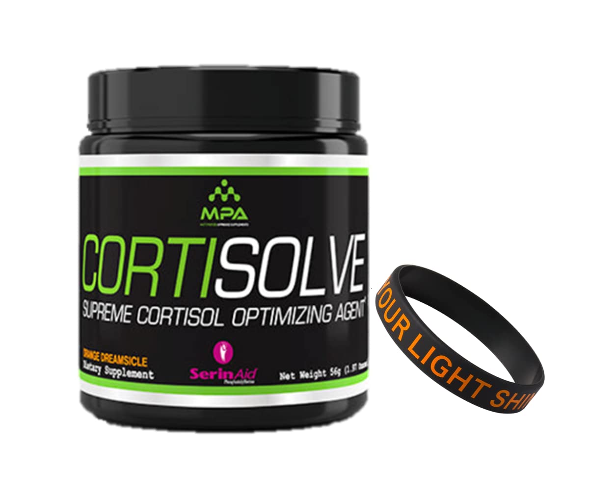 SleekMax CortiSolve bottle with wristband showing daily cortisol support and motivation.