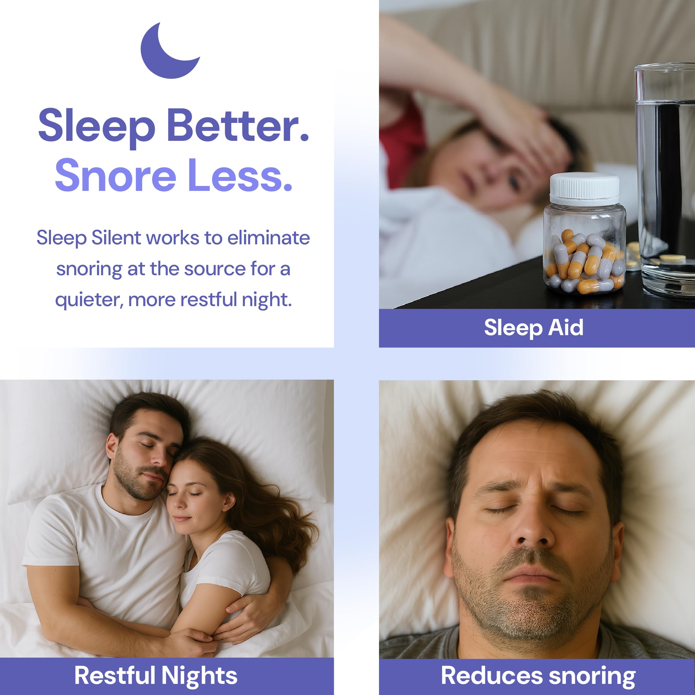 Sleep Silent snore-stopper soft-gum layer provides gentle support without irritation.