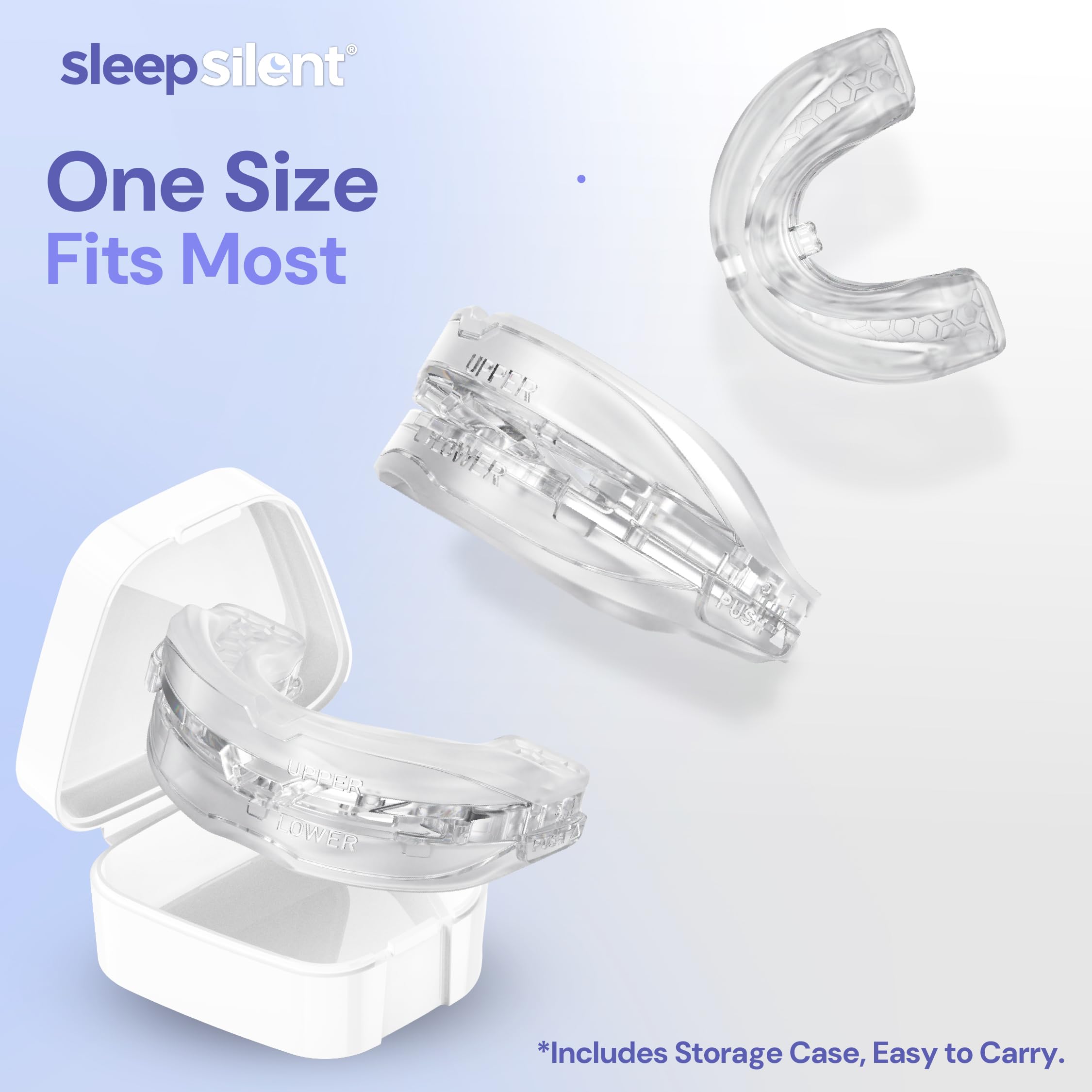 Sleep Silent snore-stopper storage case protects your mouthguard between uses.