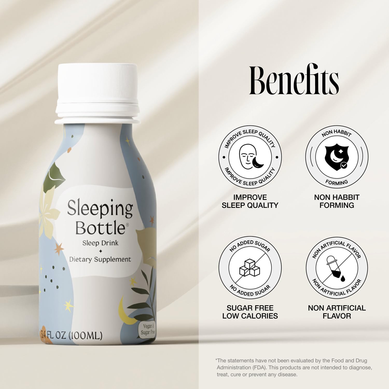 Sleeping Bottle travel-friendly bottle ready for carry-on nights and trips.