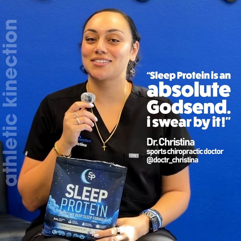 SleepProtein USA-made facility badge signals quality manufacturing standards.