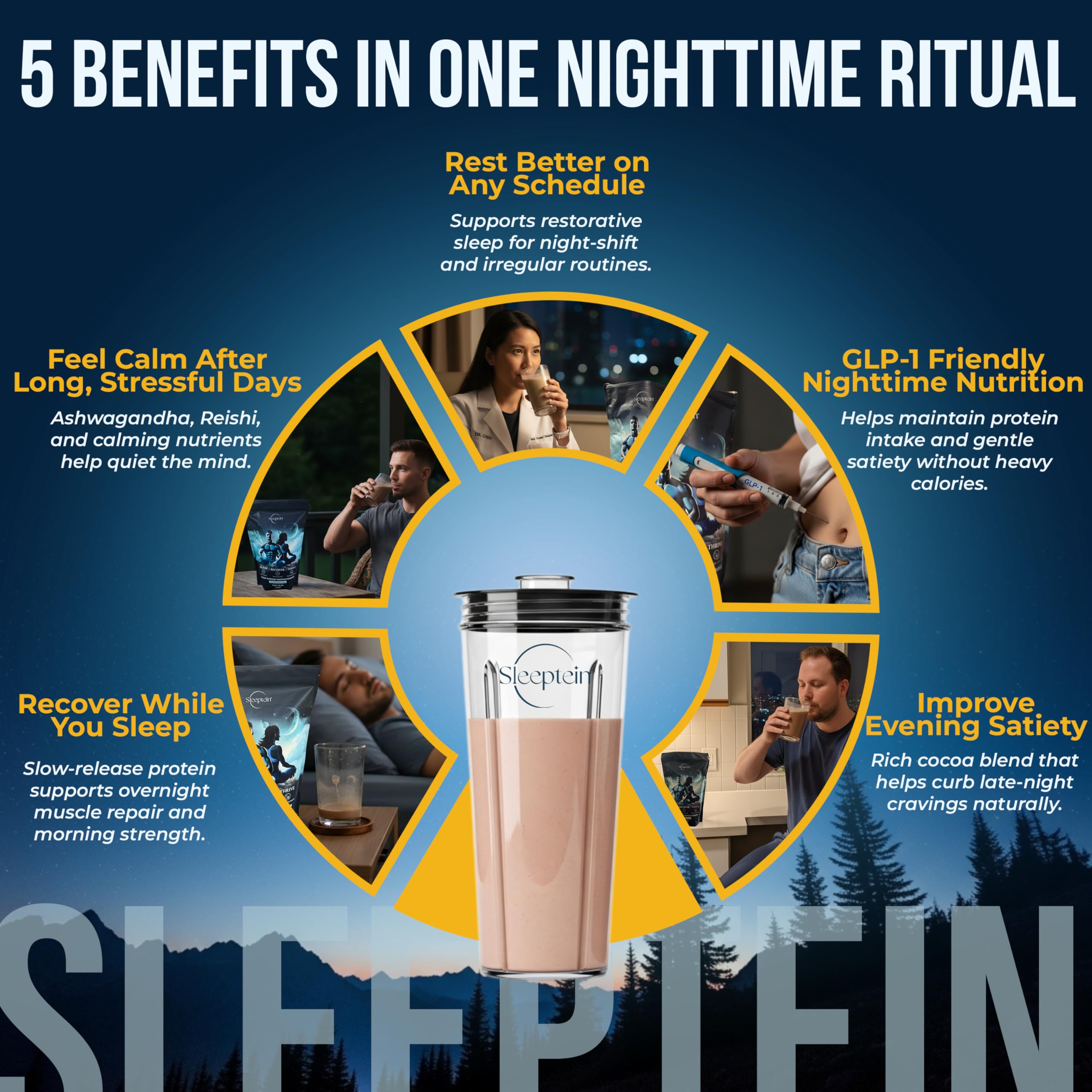 Sleeptein Chocolate Dream Cloud flavor for a comforting nightly routine