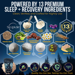 Sleeptein whey and casein blend supports gradual protein release overnight