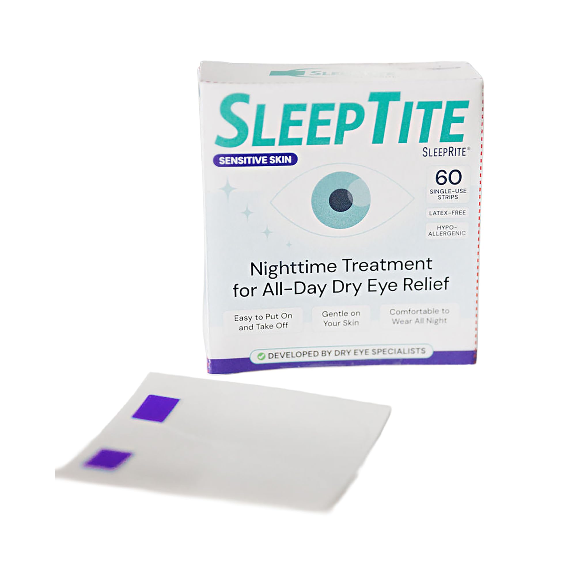 SleepTite SleepRite sensitive eyelid seal for gentle overnight dry-eye protection