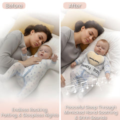 Sleepy Baby hands-free rhythmic tapping feature supports gentle cradle-like motion