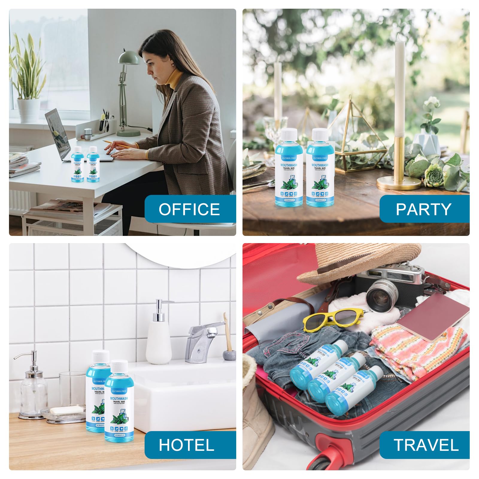 slequipo travel kit essential mouthwash in hotel-ready packs