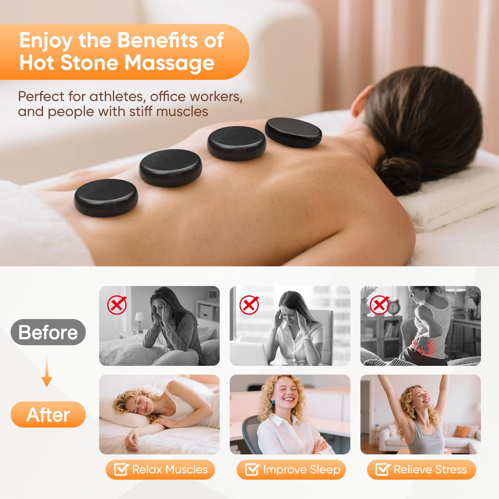 SLIMSTY heat level dial showing 60, 70, 80°C for tailored therapy.