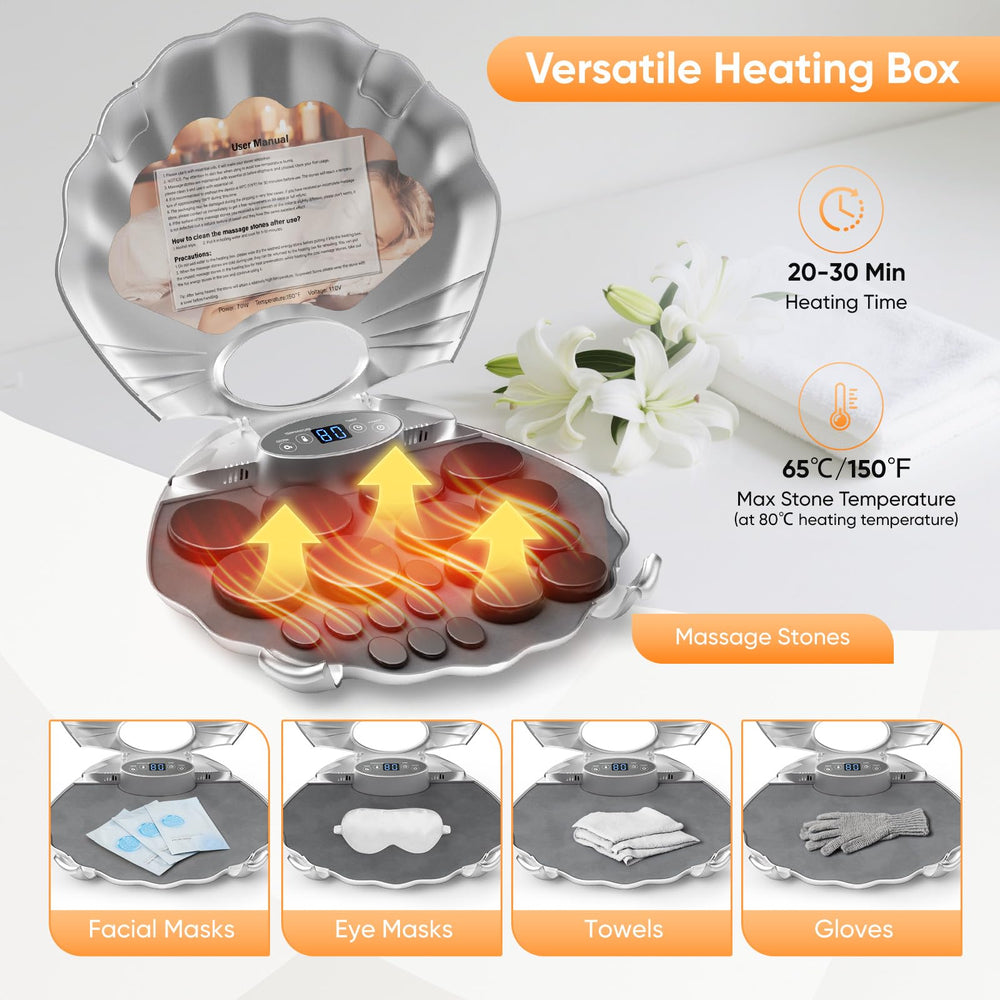 Exclusive ozone cleaning function sanitizes stones quickly after use.