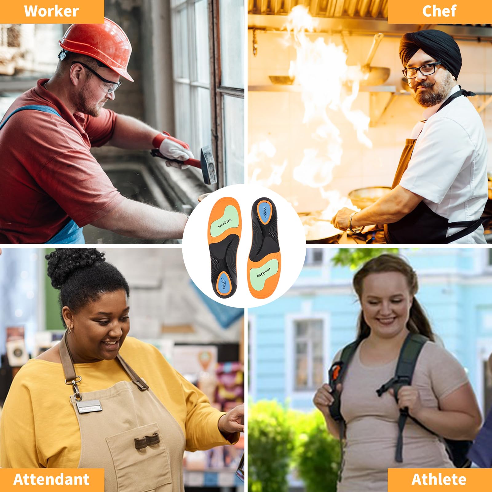 Slltto breathable fabric insoles keep feet dry and comfortable during long shifts