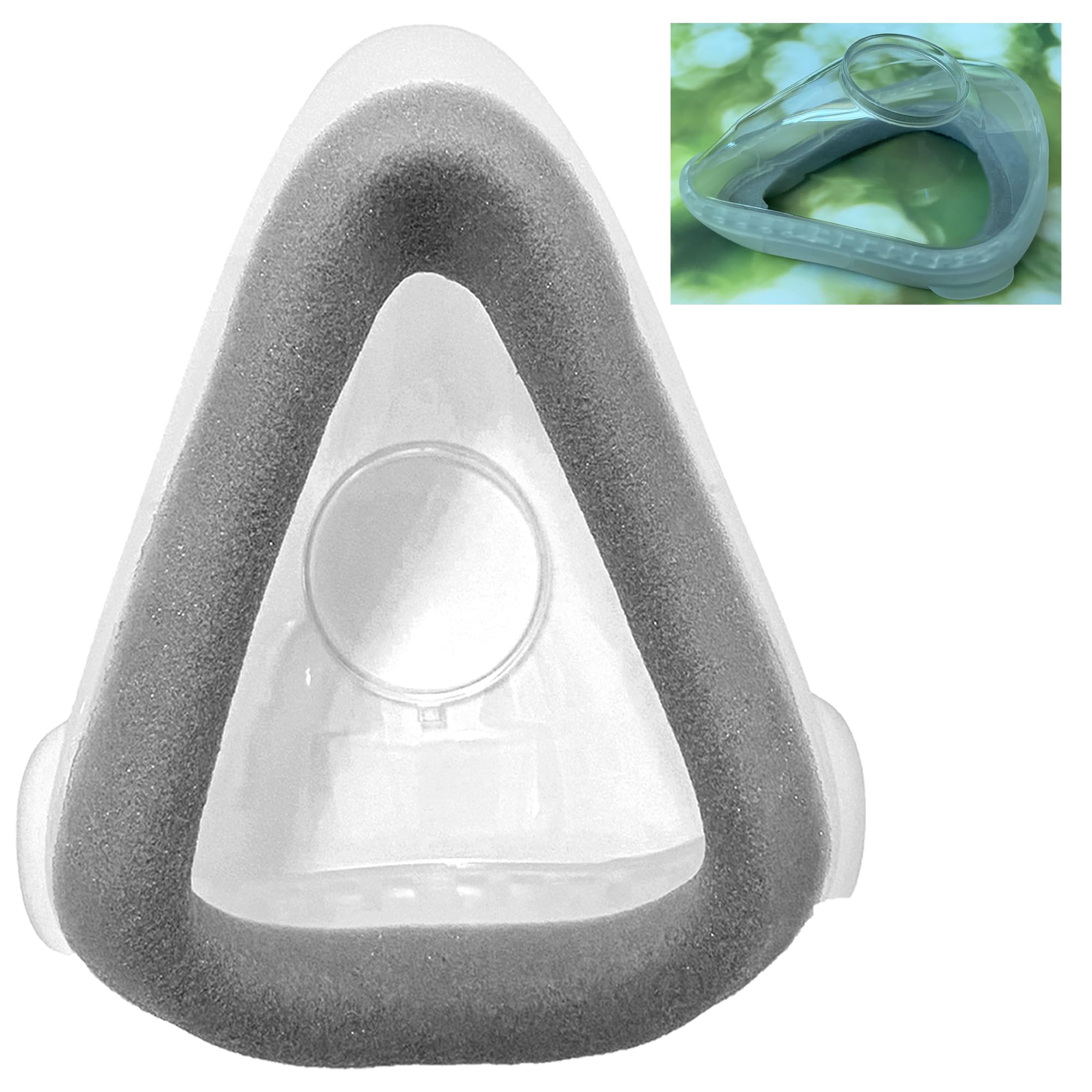 SLMEN Air-Touch F20 cushion large front view showing plush memory foam seal for comfort