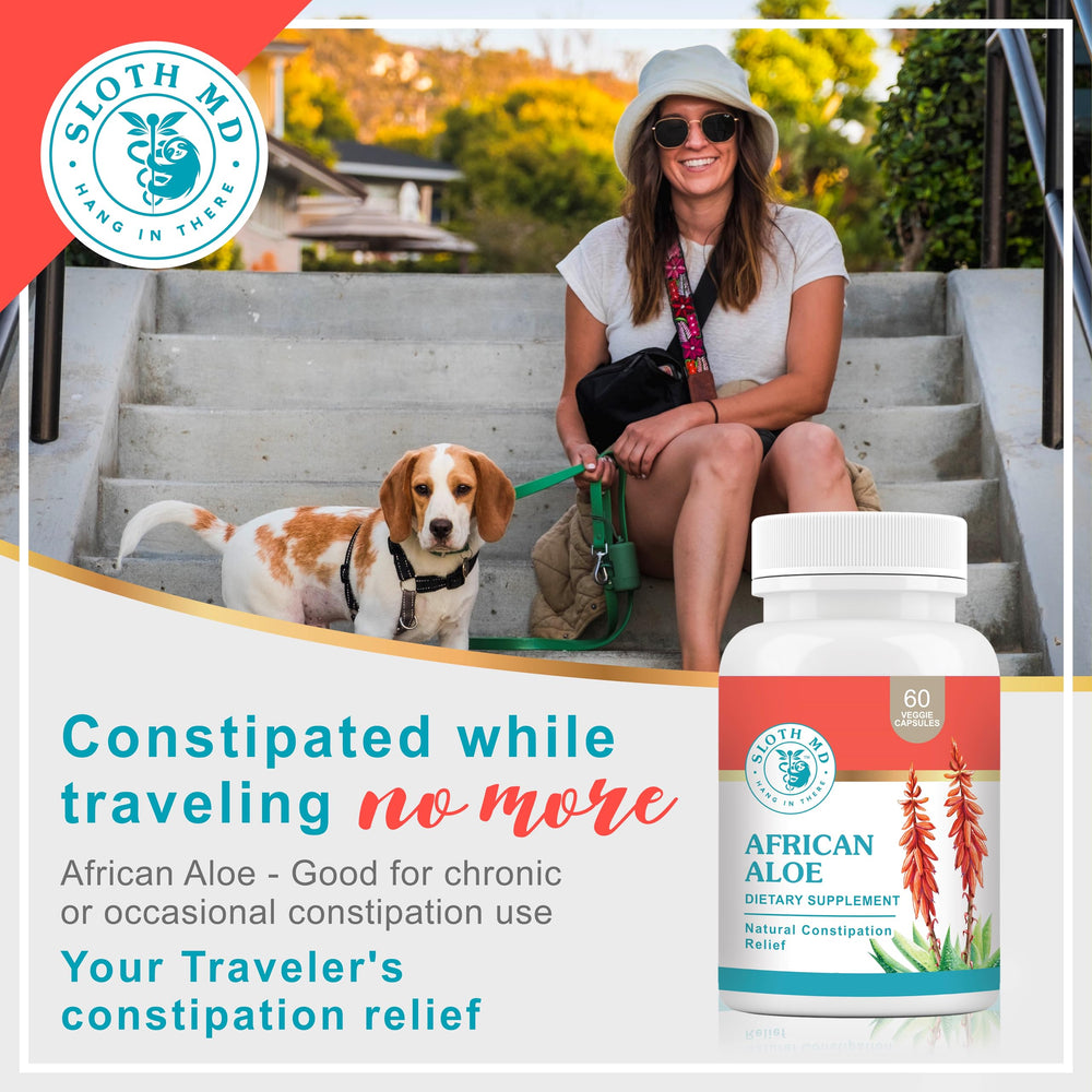 SLOTH MD African Aloe Ferox digestive benefits lifestyle-friendly capsule use.