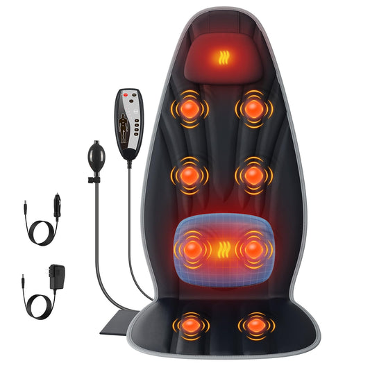 SLOTHMORE back massager with heat seat providing targeted warmth for the lower back.