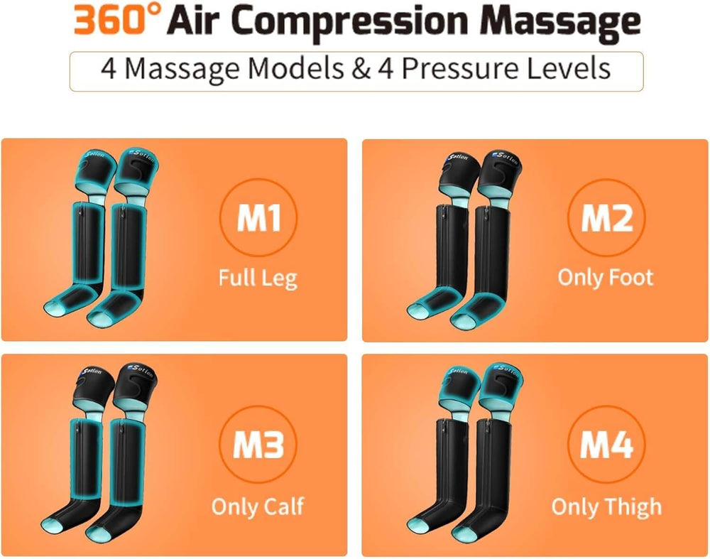 Slothmore leg massager worn with full-zip design for easy wear.