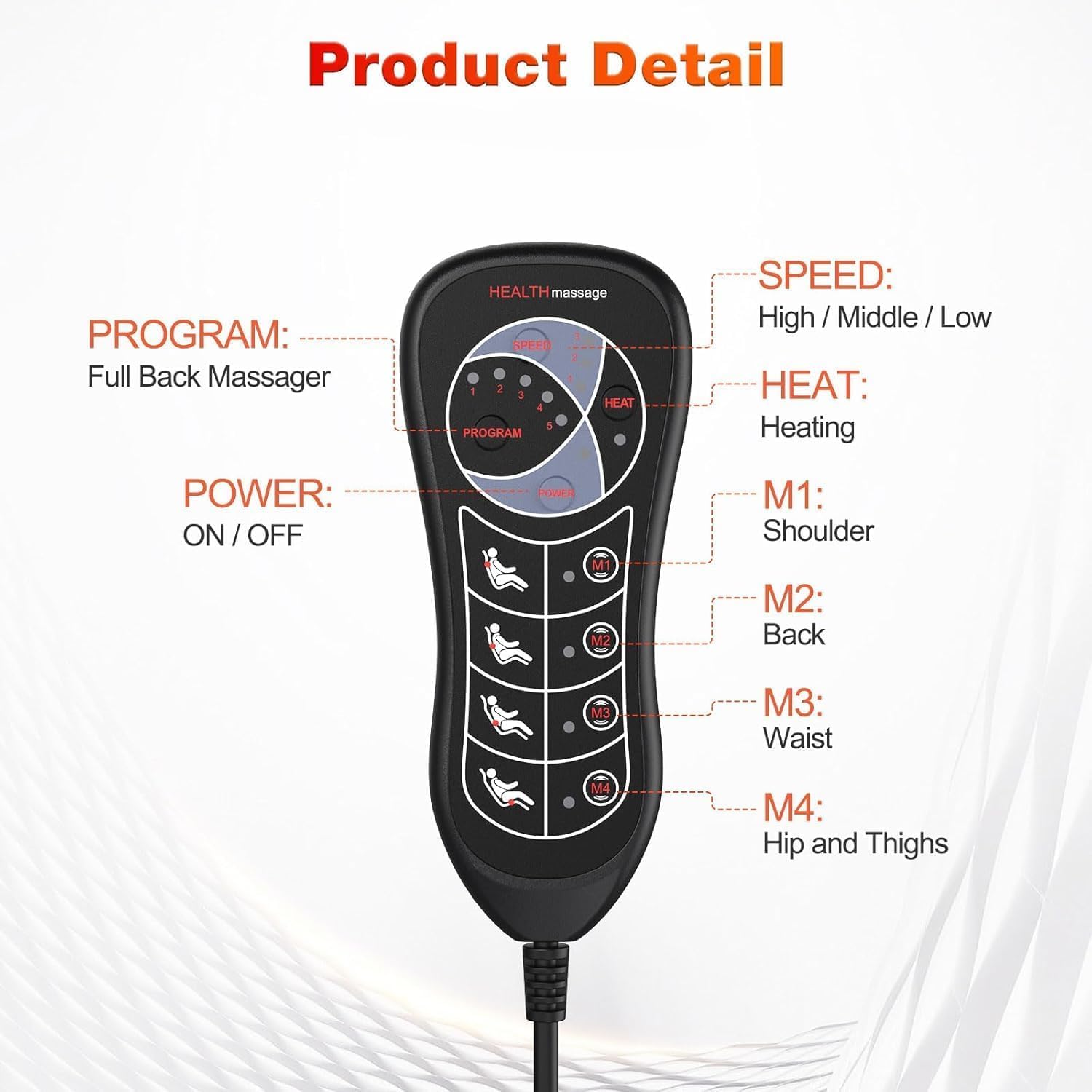 SLOTHMORE portable back massager resting on a sofa for travel use