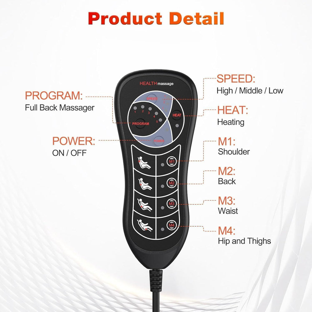 SLOTHMORE portable back massager resting on a sofa for travel use