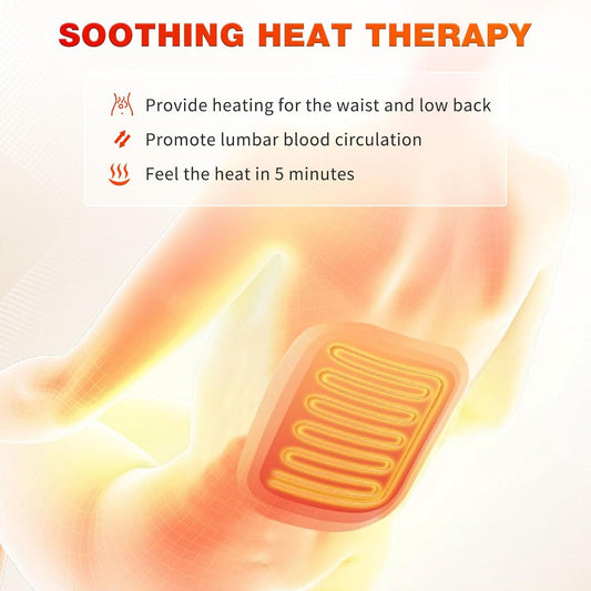 SLOTHMORE seat cushion massager showing targeted lower back relief during work