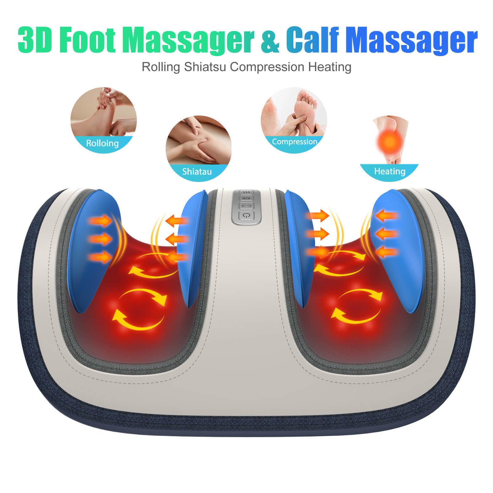 SLOTHMORE foot massager airbags provide targeted calf compression for relief.
