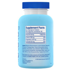Slow-Mag supplement facts label highlights electrolytes.