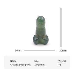 SLWIOYO penis-shape white crystal decor adds minimalist elegance.