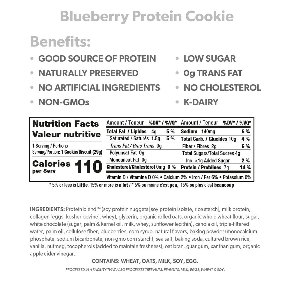 Unwrapped blueberry cookie reveals texture and aroma hint.