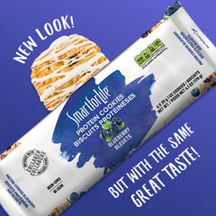 Smart for Life blueberry cookie on the go offers a grab-and-go protein snack.