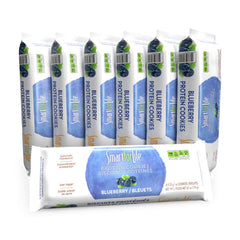 Smart for Life blueberry cookie diet packaging displays a 1-week supply for on-the-go meals.