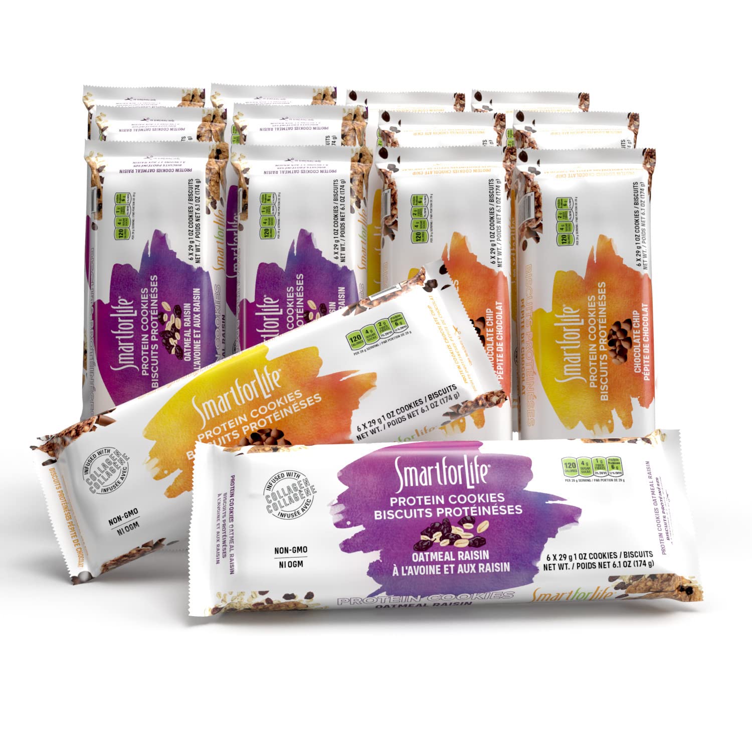 Smart for Life chocolate chip cookie diet pack shot shows convenient meal replacement.