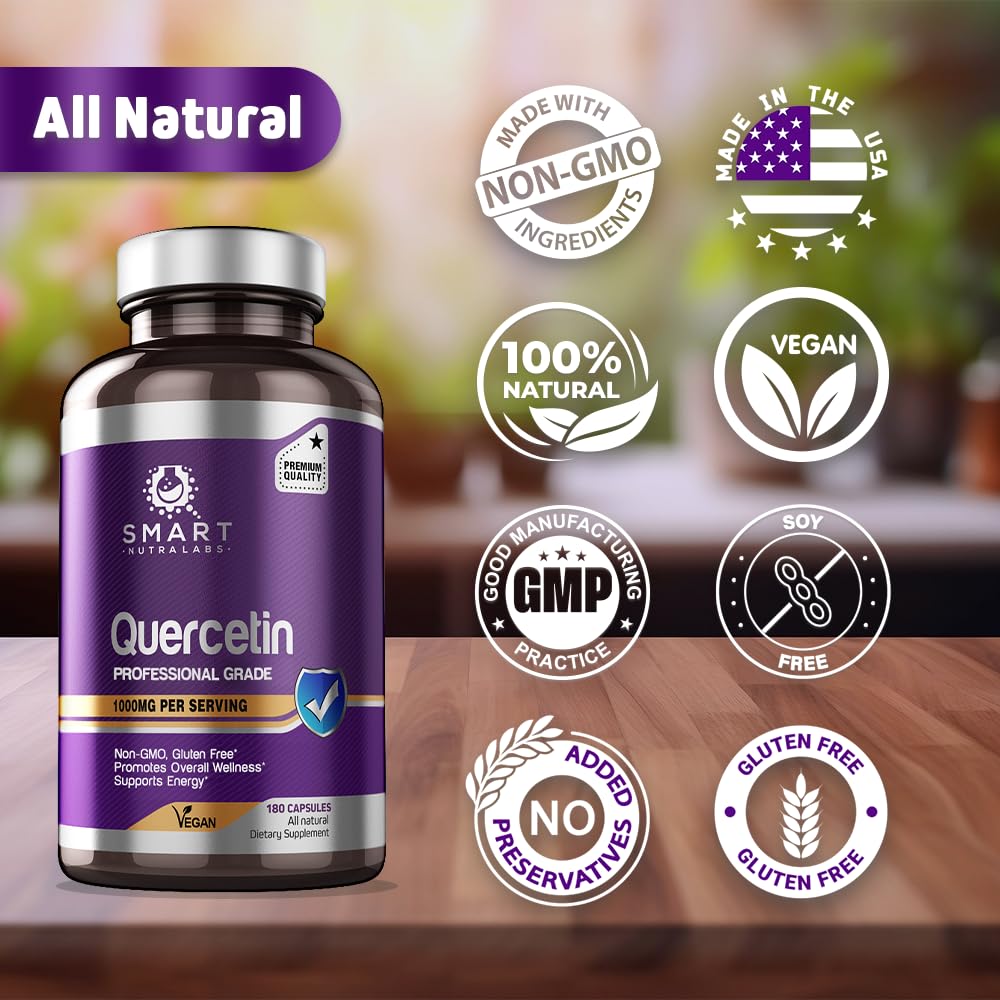 Smart Nutra Labs quercetin non-GMO gluten-free label