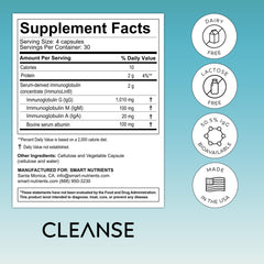 Smart Nutrients CLEANSE capsules poured for daily digestive support
