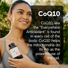 SmartenNutrition CoQ10 bottle features third-party audits on label.