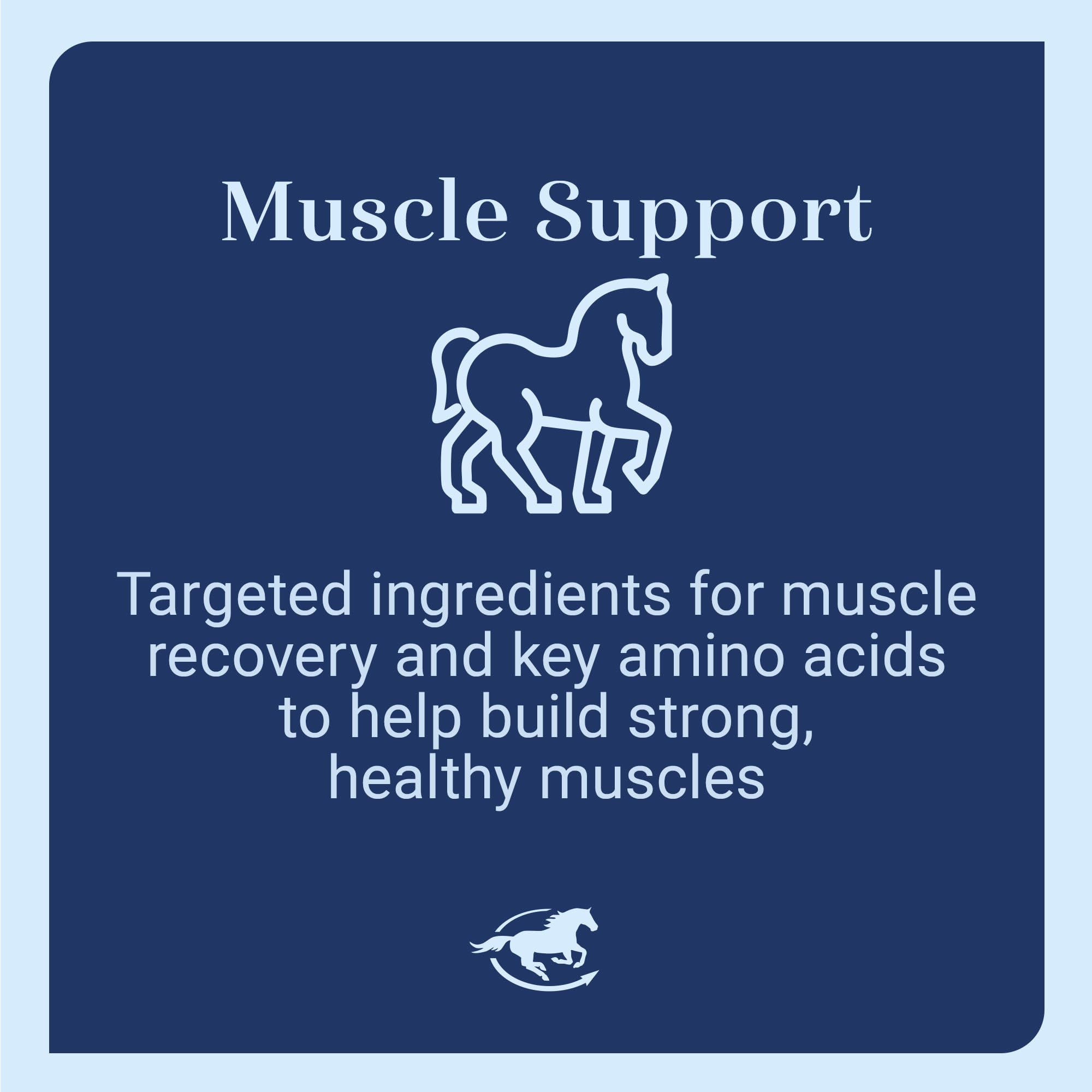 Pouring SmartEquine Acetyl L-Carnitine into feed before workouts.
